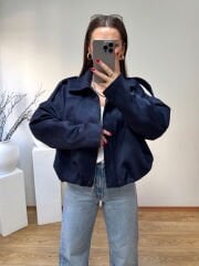 MARKA MODEL SÜET BOMBER CEKET LACİVERT