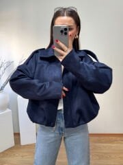 MARKA MODEL SÜET BOMBER CEKET LACİVERT