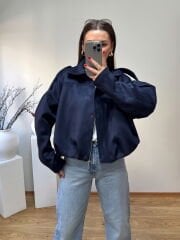 MARKA MODEL SÜET BOMBER CEKET LACİVERT