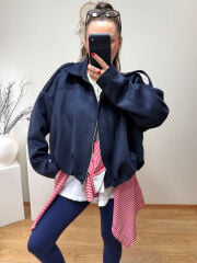 MARKA MODEL SÜET BOMBER CEKET LACİVERT