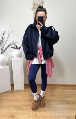MARKA MODEL SÜET BOMBER CEKET LACİVERT