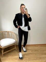 MARKA MODEL BOMBER CEKET SİYAH