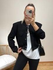 MARKA MODEL BOMBER CEKET SİYAH