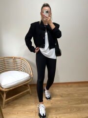 MARKA MODEL BOMBER CEKET SİYAH