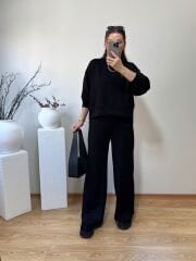 OYS. MODAL KUMAŞ YÜKSEK BEL TAKIM SİYAH