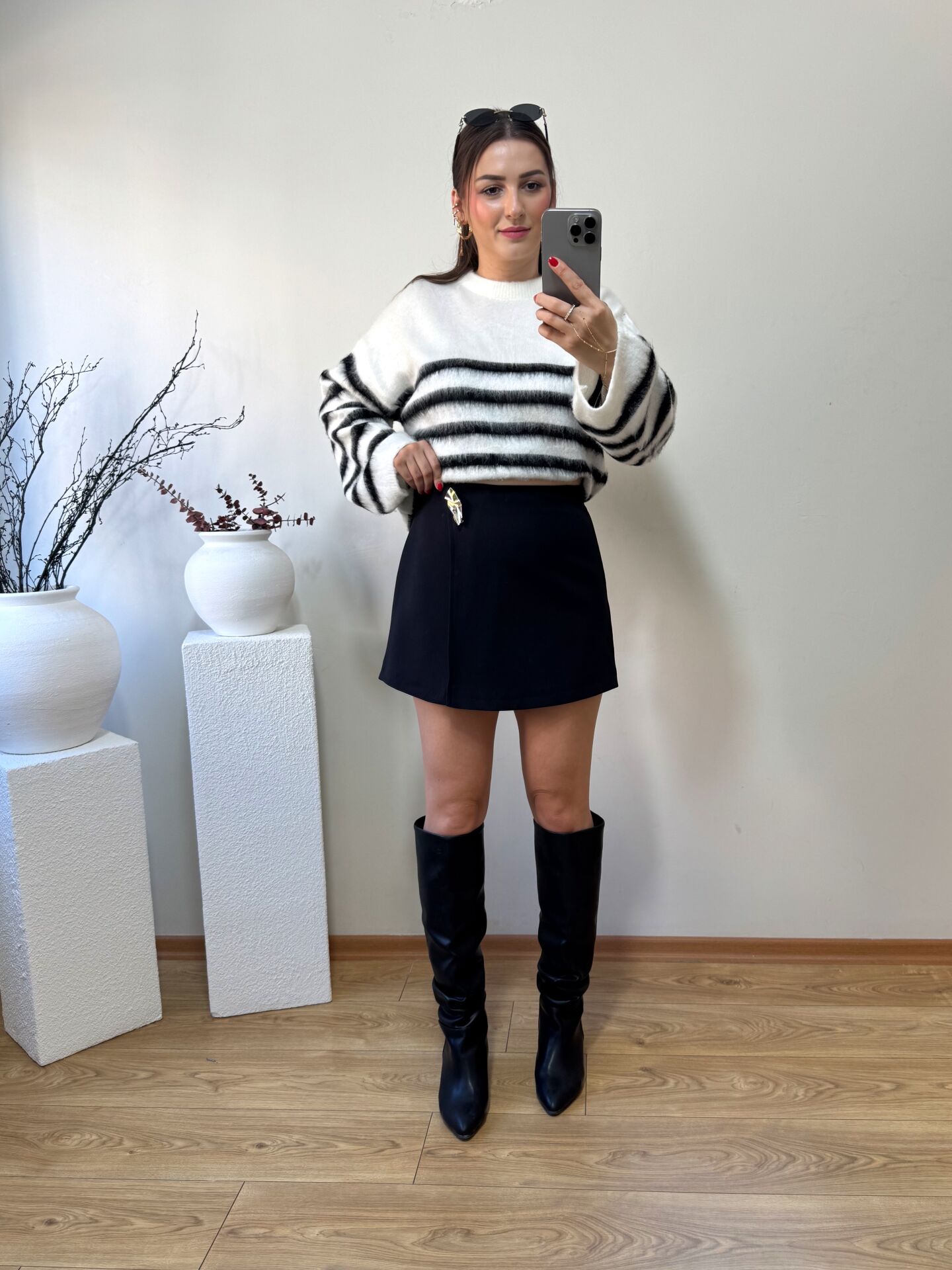 ZARA MODEL ŞORT ETEK SİYAH