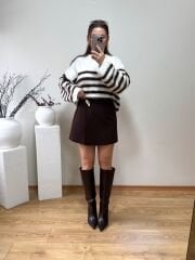 ZARA MODEL ŞORT ETEK KAHVE