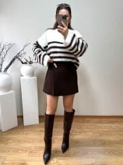 ZARA MODEL ŞORT ETEK KAHVE