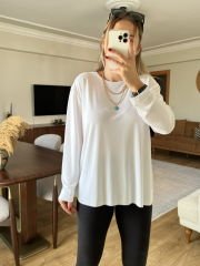OYSHO MODAL KUMAŞ BASİC PENYE BEYAZ