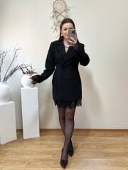 DANTEL DETAYLI BLAZER CEKET ELBİSE