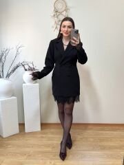 DANTEL DETAYLI BLAZER CEKET ELBİSE