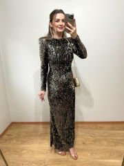 ÖZEL TASARIM FULL PUL PAYET BALIK MODEL ELBİSE