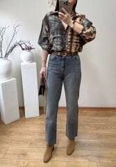 KENDİNDEN KEMERLİ ULTRA YÜKSEK BEL BOYFİT JEAN