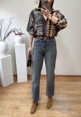KENDİNDEN KEMERLİ ULTRA YÜKSEK BEL BOYFİT JEAN