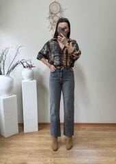 KENDİNDEN KEMERLİ ULTRA YÜKSEK BEL BOYFİT JEAN