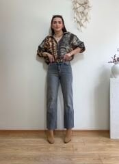 KENDİNDEN KEMERLİ ULTRA YÜKSEK BEL BOYFİT JEAN