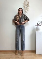 KENDİNDEN KEMERLİ ULTRA YÜKSEK BEL BOYFİT JEAN