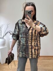 PERRY MARKA OVERSİZE TENSEL KUMAŞ RENKLİ GÖMLEK