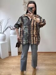 PERRY MARKA OVERSİZE TENSEL KUMAŞ RENKLİ GÖMLEK