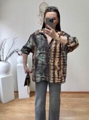 PERRY MARKA OVERSİZE TENSEL KUMAŞ RENKLİ GÖMLEK