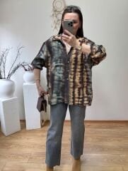 PERRY MARKA OVERSİZE TENSEL KUMAŞ RENKLİ GÖMLEK