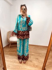 ORJİNAL MARKA MODEL VİSKON KUMAŞ KOLLARI LASTİKLİ GÖMLEK TAKIM