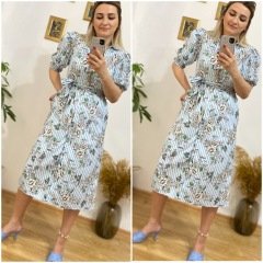 ORJİNAL ZARA MODEL MAVİ  ELBİSE