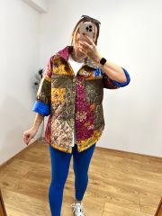 ETNİK DESEN KAPİTONE CEKET