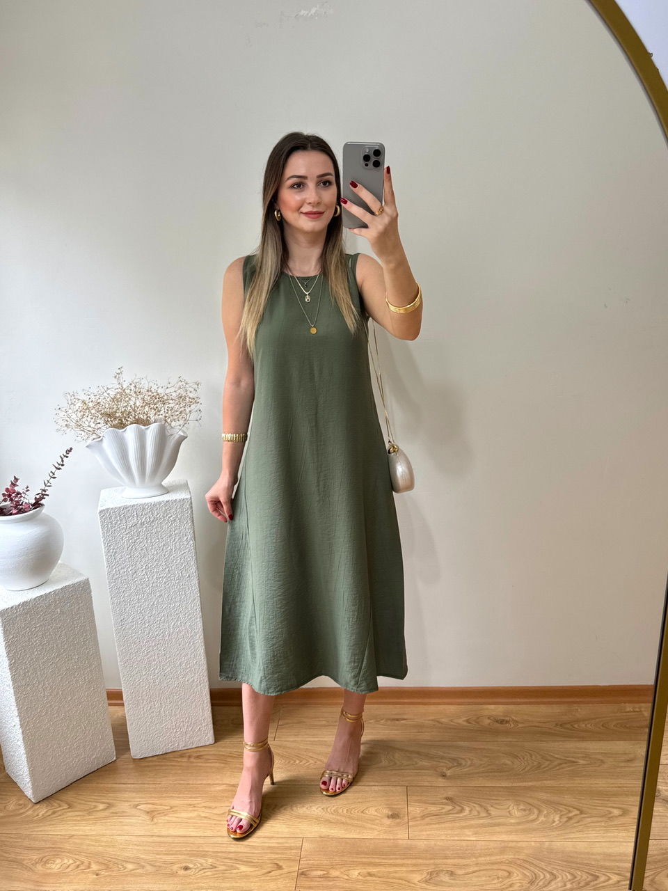 KOLSUZ HAKİ YEŞİL ELBİSE