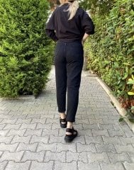 ORJİNAL MARKA YÜKSEK BEL SİYAH  MOM FİT