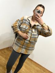 GRİ SARI RENK ODUNCU KAŞE GÖMLEK