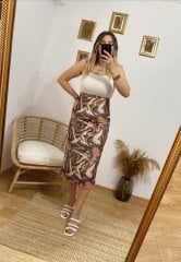 ORJİNAL MODEL BELİ LASTİKLİ VE  İÇİ ASTARLI YÜKSEK BEL KALEM ETEK