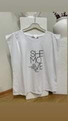 GENİŞ KESİM PAMUKLU TİŞÖRT