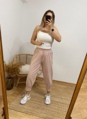SOFT PEMBE KETEN JOGGER PANTOLON
