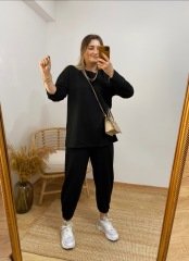 SİYAH ŞALVAR MODEL İKİ İPLİK TAKIM