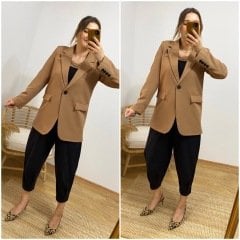 SÜTLÜ KAHVE BOYFRİEND BLAZER CEKET