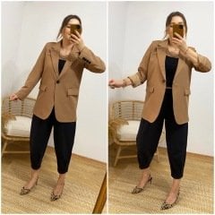 SÜTLÜ KAHVE BOYFRİEND BLAZER CEKET