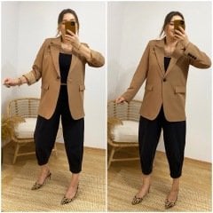 SÜTLÜ KAHVE BOYFRİEND BLAZER CEKET