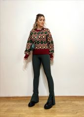 ORJİNAL MARKA PAÇASI YIRTMAÇ DETAYLI TAYT PANTOLON