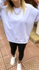 SIRTI DESENLİ BEYAZ SWEAT