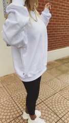 SIRTI DESENLİ BEYAZ SWEAT