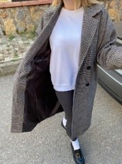 EKOSE DESEN İÇİ ASTARLI OVERSİZE KABAN