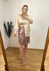 PUL PAYET RENKLİ İÇİ ASTARLI ETEK