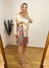 PUL PAYET RENKLİ İÇİ ASTARLI ETEK