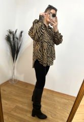 ORJİNAL MARKA ZEBRA DESEN GÖMLEK
