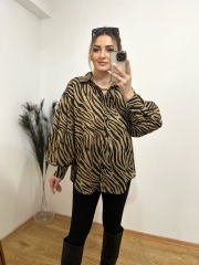 ORJİNAL MARKA ZEBRA DESEN GÖMLEK
