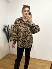 ORJİNAL MARKA ZEBRA DESEN GÖMLEK