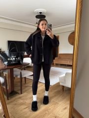 BUKLET KUMAŞ İÇİ ASTARLI CEKET SİYAH