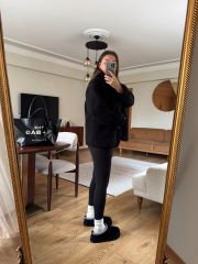 BUKLET KUMAŞ İÇİ ASTARLI CEKET SİYAH