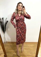 ORJ MARKA SATEN KUMAŞ KRUVAZE ELBİSE